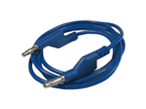 HADEX 07740108 Kabel propojovací 1mm2/ 2m s banánky modrý HADEX N536A