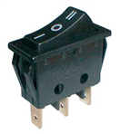 TIPA 02620052 Přepínač kolébkový 3pol./3pin (ON)-OFF-(ON) 250V/15A černý