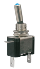 TIPA 02610035 Přepínač páčkový 2pol./2pin ON-OFF 12VDC/25A LED modrá