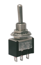 TIPA 02610012 Přepínač páčkový 3pol./3pin (ON)-OFF-(ON)