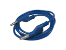 HADEX 07740105 Kabel propojovací 1mm2/ 1m s banánky modrý HADEX N531A