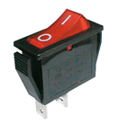 TIPA 02620021 Přepínač kolébkový 2pol./2pin ON-OFF 250V/15A červený