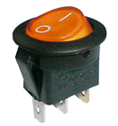 TIPA 02620017 Přepínač kolébkový kul. pros. 2pol./3pin ON-OFF 250V/6A žlutý