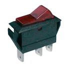 TIPA 02620045 Přepínač kolébkový 2pol./3pin ON-OFF 20A/12VDC pros. červený