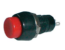 TIPA 02630025 Přepínač tlačítko kul. OFF-(ON) střed. červený (12V)