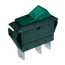 TIPA 02620046 Přepínač kolébkový 2pol./3pin ON-OFF 20A/12VDC pros. zelený