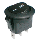 TIPA 02620036 Přepínač kolébkový kul. 2pol./3pin ON-ON 250V/6A černý