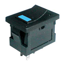 TIPA 02620053 Přepínač kolébkový 2pol./4pin ON-OFF 250V/3A LED modrý