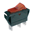 TIPA 02620047 Přepínač kolébkový 2pol./3pin ON-OFF 20A/12VDC pros. žlutý