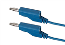 HADEX 07740070 Kabel propojovací 0,35mm2/ 1m s banánky modrý HADEX N531