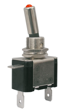 TIPA 02610034 Přepínač páčkový 2pol./2pin ON-OFF 12VDC/25A LED červená