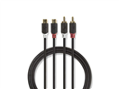 NEDIS 03520198 Kabel 2x Cinch konektor/2x Cinch zdířka 2m NEDIS CABW24205AT20