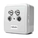 GT-SAT 14440745 Anténní zásuvka účastnická bílá, 2x SAT, 1x TV, 1x FM, kompletní