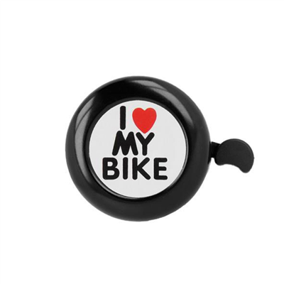 Zvonek na kolo FOREVER Black I love my bike