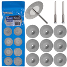 GEKO G81224 Diamantové kotouče, průměr 40 mm, se 2 stopkami, 12 ks