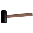 KLPA55 Palička gumová černá - dřevěná násada | 55 mm