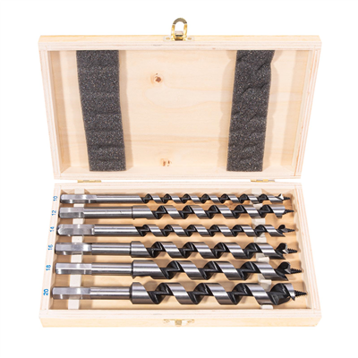 STAVTOOL Sada hadovitých vrtáků do dřeva 6 dílů | 460 mm, dřevěný box