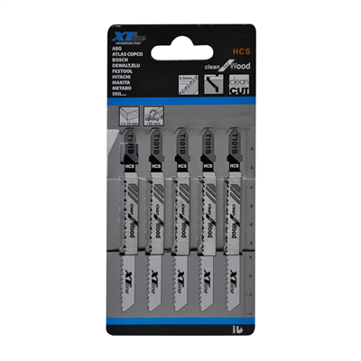 XTLINE Pilové plátky přímočaré | HCS, 75 mm, 6 Tpi (1bal/5ks)