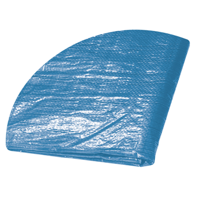 Zakrývací plachta zesílená PE s oky kulatá 120g/m2 | 6,5 m