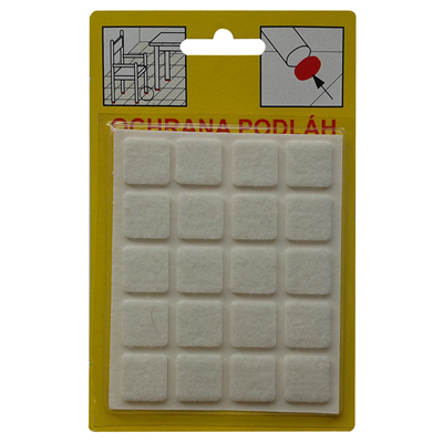 Filcová ochrana samolepící | 108B - bílá 82x100x3 mm