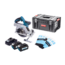 XTline XT102845-2B5B XTLINE Aku kotoučová pila bezuhlíková 18 V, 165 mm + 2 baterie 5.0 Ah + nabíječka 3.5 A + box