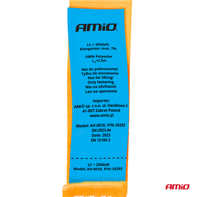 Sada upínacích popruhů a pružných upínačů AMiO-03293