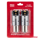 Amio 03604 LED žárovky FULL CANBUS PY21W 2x1860 SMD amber 12V 24V AMIO-03604