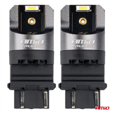 LED žárovky FULL CANBUS PRO P27/7W 2x3157 SMD bílé 12V 24V AMIO-03598