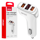 Amio 03887 Nabíječka do auta 2x USB-A + tester napětí akumulátoru 3.1A 12/24V AMiO-03887
