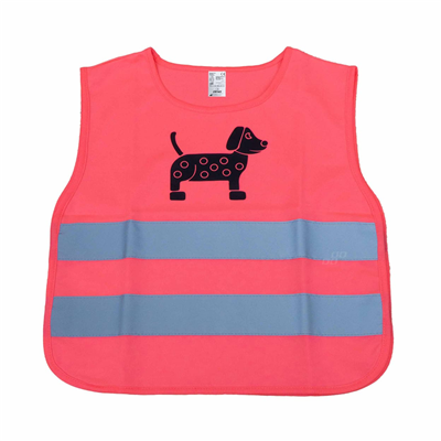 Reflexní vesta dětská růžová DOG AMiO-03990