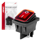 Amio 03092 Obdélníkový přepínač kolébkový s červeným světlem