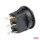 Amio 03961 Kolébkový kulatý spínač s červeným podsvícením AMIO-03961