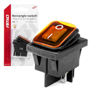 Amio 03091 Obdélníkový přepínač kolébkový se žlutým světlem