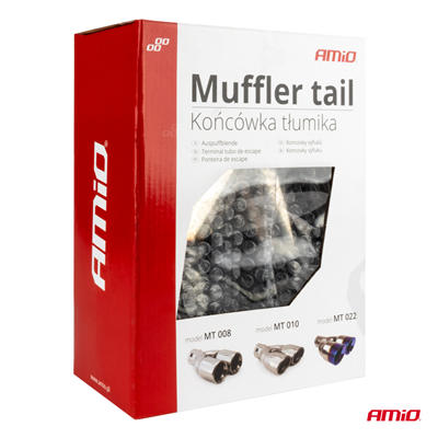 Koncovka tlumiče výfuku z nerezové oceli, uhlík AMIO-04070