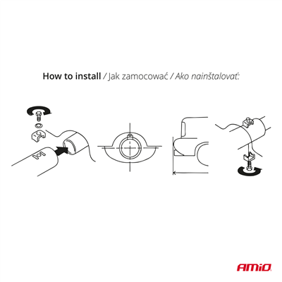 Koncovka tlumiče výfuku z nerezové oceli, uhlík AMIO-04070