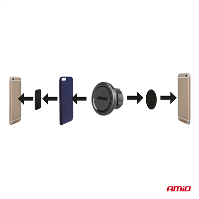 Magnetický držák telefonu na čelní sklo AMiO-04142