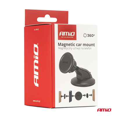 Magnetický držák telefonu na čelní sklo AMiO-04142