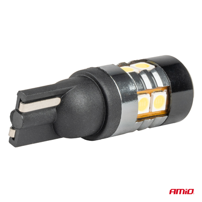 LED žárovky CANBUS T10 W5W 9 SMD 3030 Bílá 12V 24V AMiO-04241
