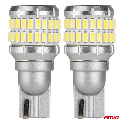 LED žárovky CANBUS T15 W16W 48SMD 4SMD 3014 3030 Bíla 12V 24V AMiO-04261