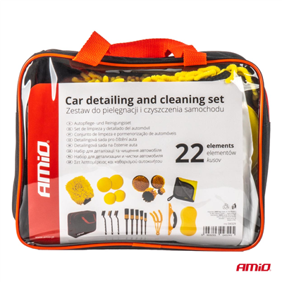 Detailingová sada pro čištění auta 22 ks AMiO-04329