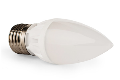 LED žárovka E27 bílá teplá 8W C37