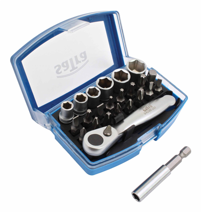 Satra S-R24BS, Bity, nástrčné klíče a ráčna 1/4