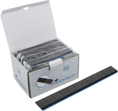 FIVESTARS EGDY 12x5g, Černá závaží na hliníkové ráfky 12x5g, 100ks, 01-02-45