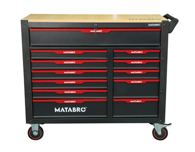 Matabro MB-TC05, Dílenský vozík s nářadím | 12 zásuvek | Červený | 542 ks