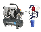 Matabro SETMB-K201 AKČNÍ SET SETMB-K201, Bezolejový kompresor 6l, 230V, 2 písty s příslušenstvím | 550W | Matabro