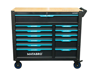 Matabro MB-TC06, Dílenský vozík s nářadím | 12 zásuvek | Modrý | 360 ks