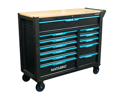 Matabro MB-TC06, Dílenský vozík s nářadím | 12 zásuvek | Modrý | 360 ks
