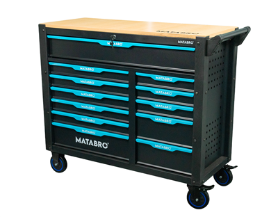 Matabro MB-TC06, Dílenský vozík s nářadím | 12 zásuvek | Modrý | 360 ks