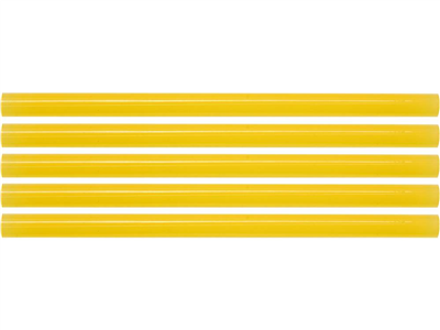 Tavné lepící tyčinky 11 x 200 mm, žluté, 5 ks