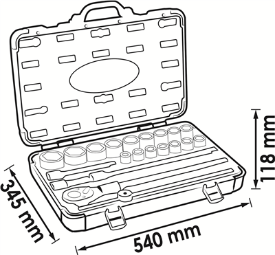 Vigor V2318N, Sada nástrčných klíčů 3/4